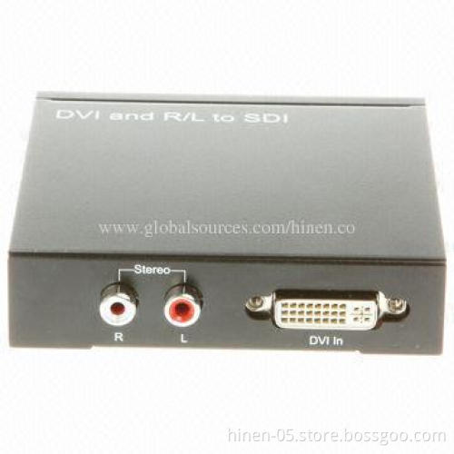 DVI and R/L to SDI Converter, Supports Deep Color of 8, 10 and 12-bit